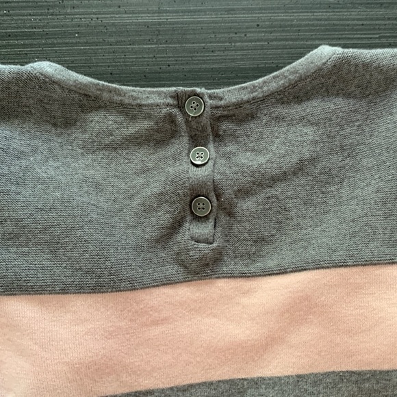 Talbot’s 3/4 shirt. Pink and grey with buttons - Picture 3 of 3